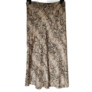 Lucy Paris satin printed side zip skirt size medium